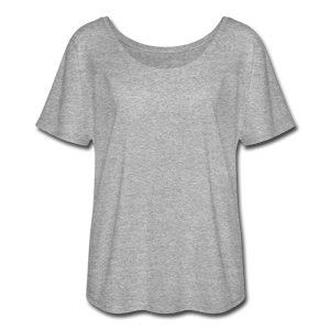 Open image in slideshow, Women’s Flowy T-Shirt - heather gray
