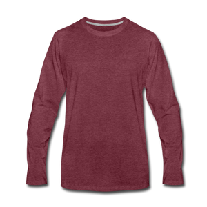 Open image in slideshow, Men&#39;s Premium Long Sleeve T-Shirt - heather burgundy
