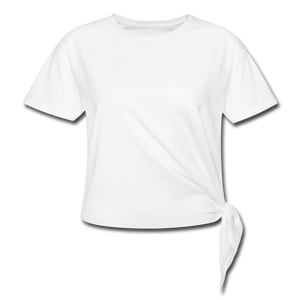 Open image in slideshow, Women&#39;s Knotted T-Shirt - white
